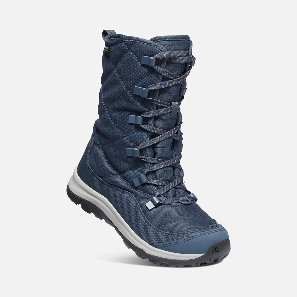 Keen Kar Botu Kadın Lacivert - Terradora Ii Lace Up Waterproof - Türkiye UHBI37094